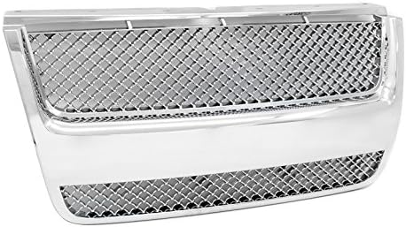 VioletLisa Mesh Upper Hood Grille Grill Chrome Compatible with 2007-2010 Ford Explorer/Explorer Sport Trac