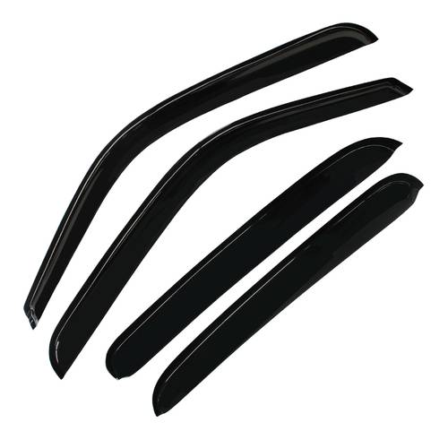 VioletLisa 4pcs for Chevy/GMC/Cadillac Crew Cab SUV Dark Smoke Out-Channel/Outside Mount Style Wind Sun Rain Guard Vent Shade Deflector Window Visors