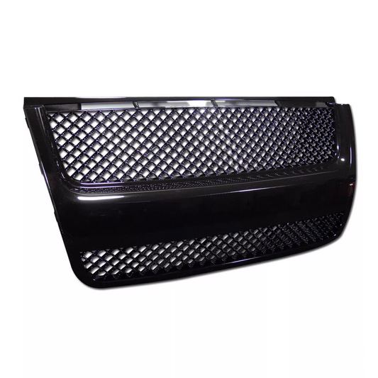 VioletLisa Glossy Black Mesh Front Hood Bumper Grill Grille Guard ABS Compatible With 07-10 Ford Explorer Sport Trac