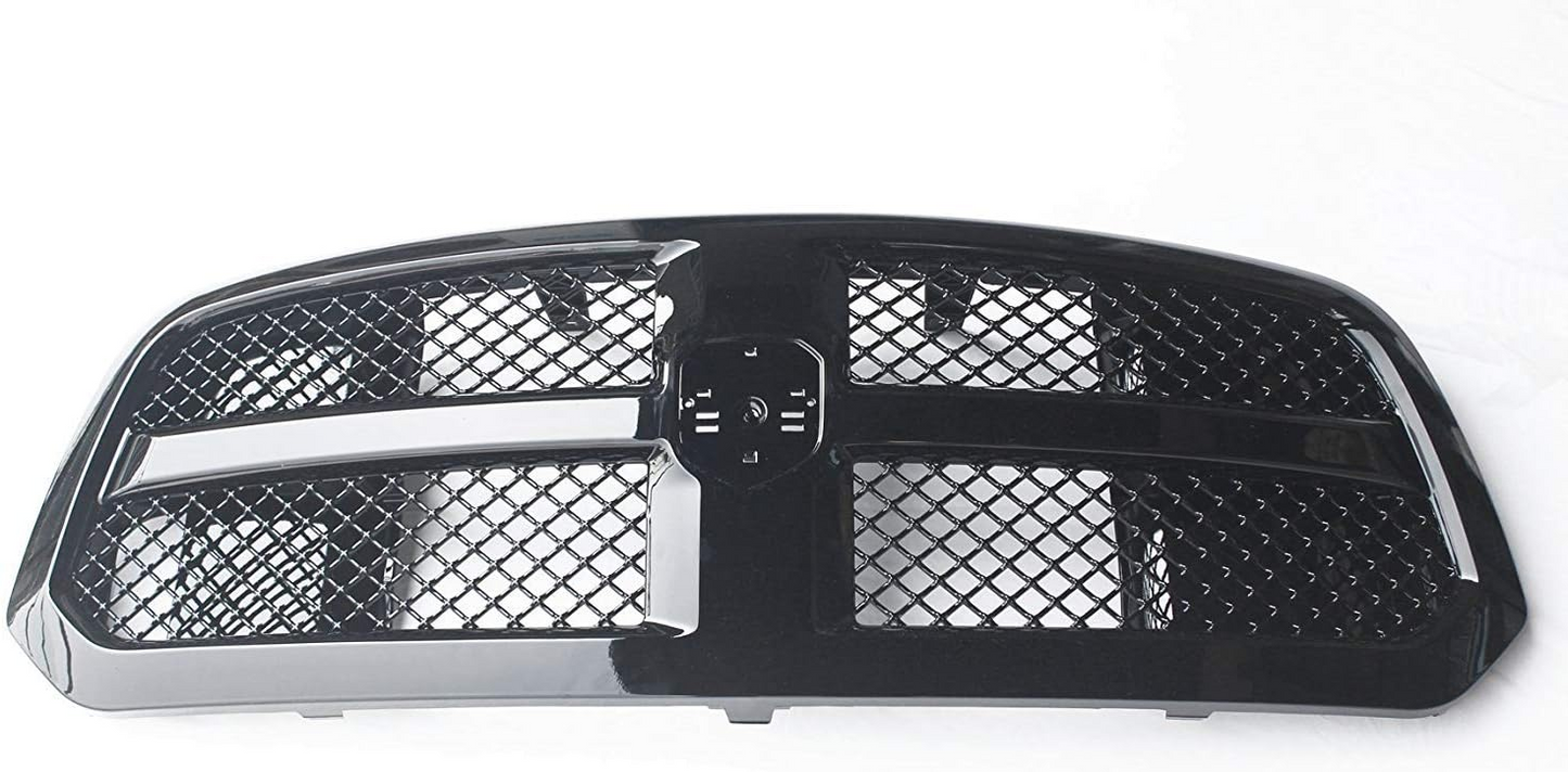 VioletLisa Compatible with 2013-2018 Ram 1500 Front Hood Bumper Mesh Style Glossy Black ABS Plastic Grille