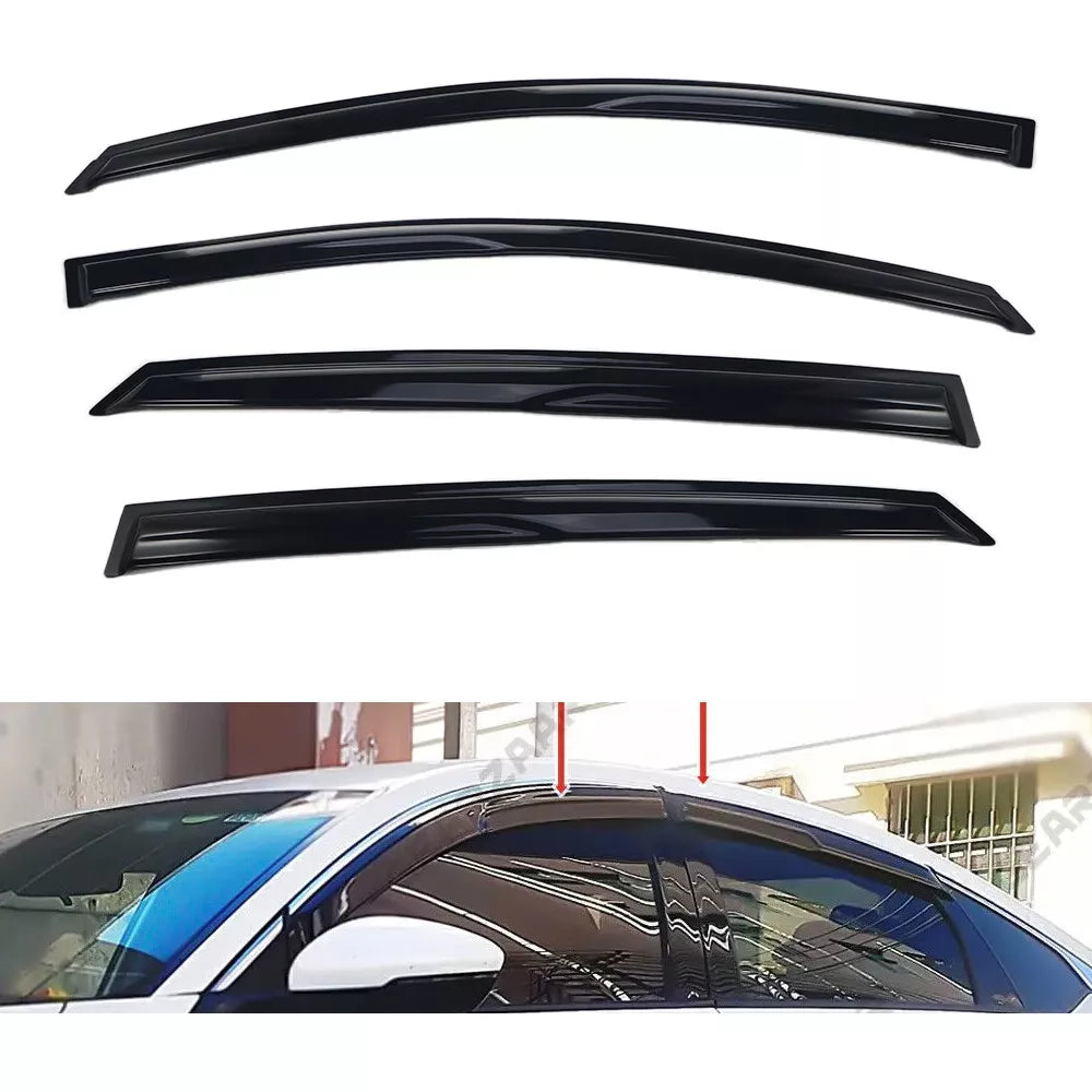 VioletLisa FOR 2018-2020 HONDA ACCORD JDM 3D AERO WAVY WINDOW VISOR RAIN GUARD DEFLECTOR