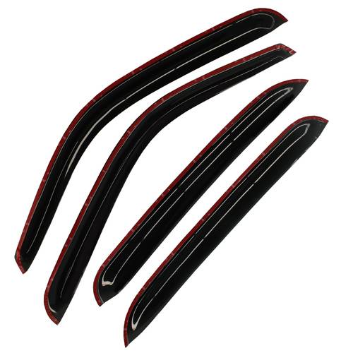 VioletLisa 4pcs for Chevy/GMC/Cadillac Crew Cab SUV Dark Smoke Out-Channel/Outside Mount Style Wind Sun Rain Guard Vent Shade Deflector Window Visors