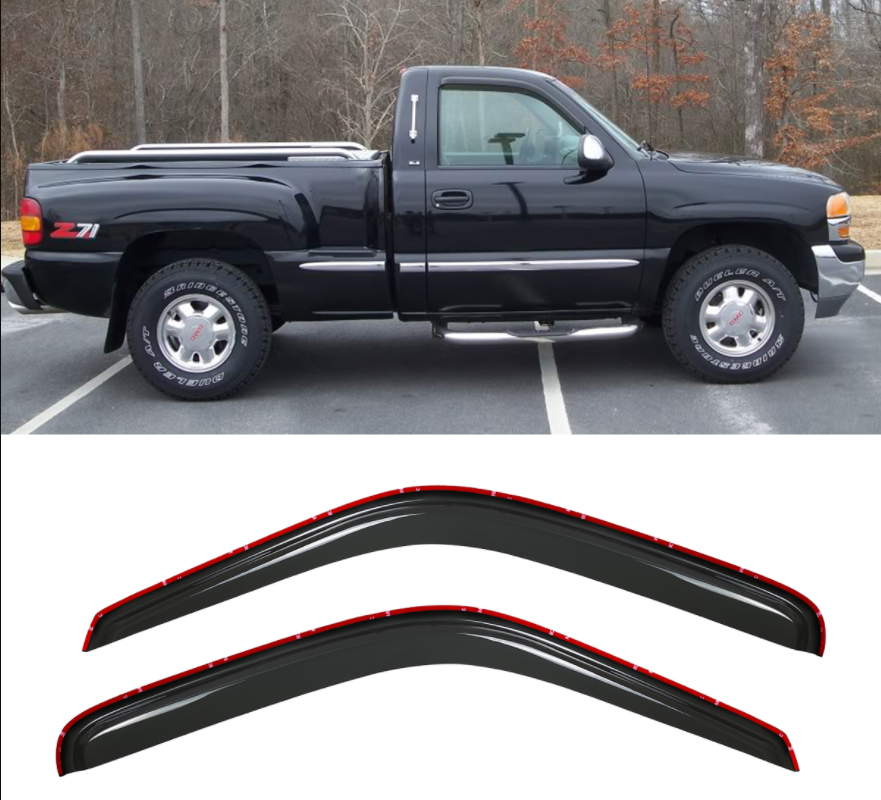 VioletLisa Fits 02-09 Dodge Ram 1500 2500 Regular/Standard Cab Acrylic Window Visors 2PC