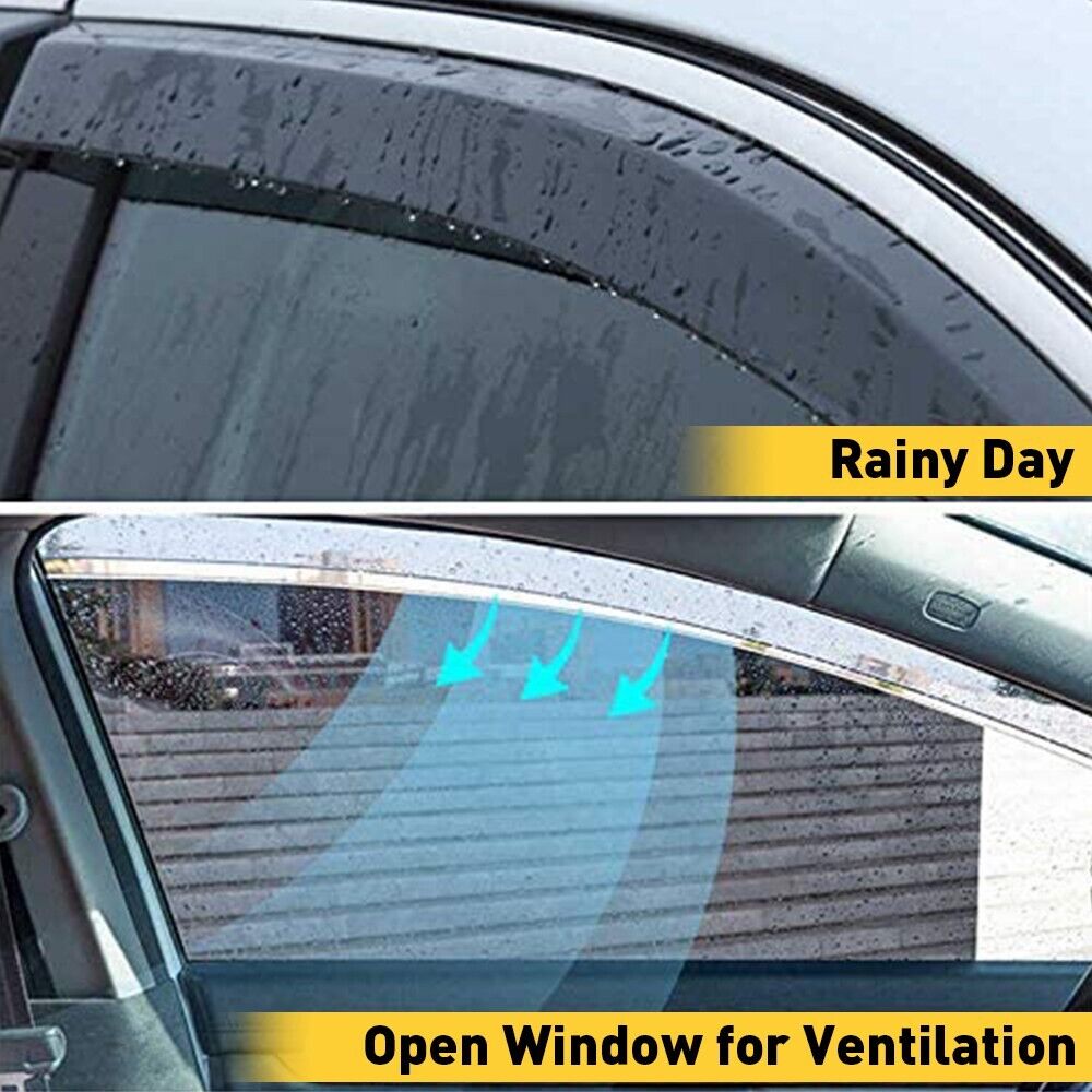 VioletLisa For 2006-2011 Honda Civic Mugen II Style Window Rain Guard Visors 4-Door Sedan