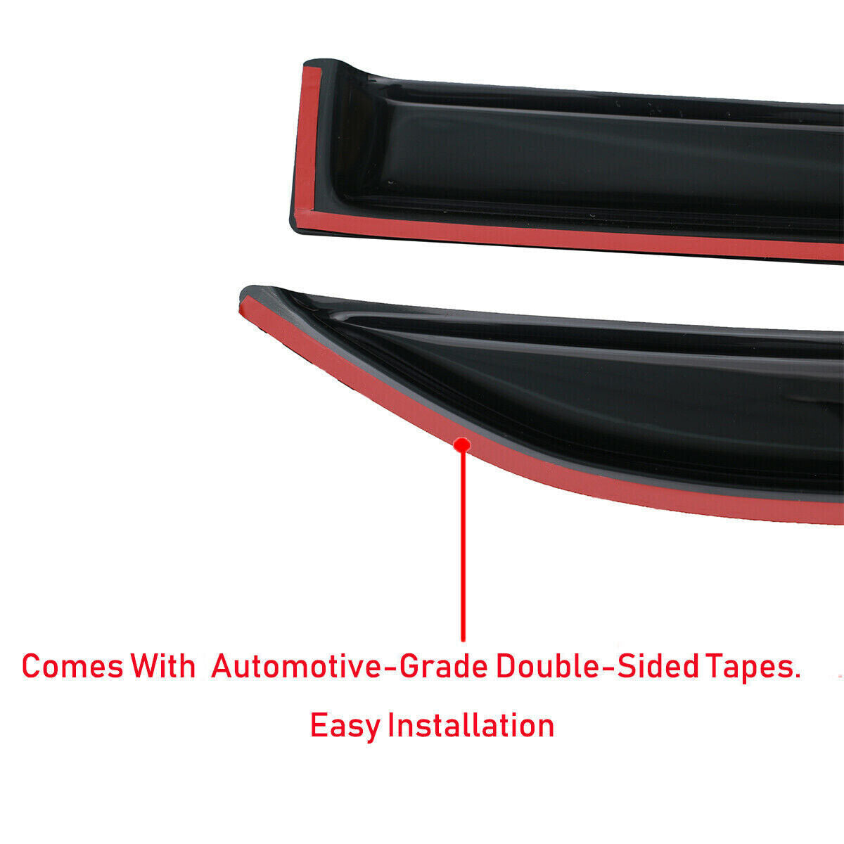 VioletLisa FOR 2018-2023 TOYOTA CAMRY CLIP-ON BLACK TRIM WINDOW VISOR RAIN GUARD DEFLECTOR